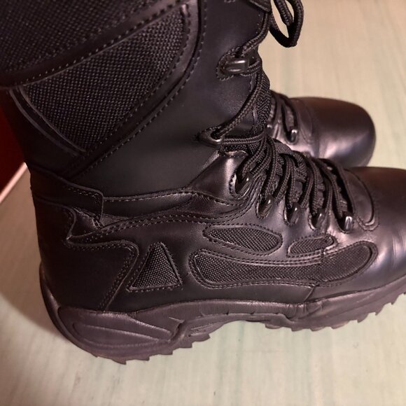 Mens Reebok 8" Rapid Response Side Zip Black Tactical Boots Size 11.5 W RB8878 - Picture 3 of 10